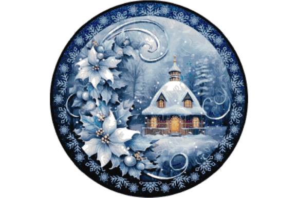 Christmas Wreath Counted Cross Stitch Review for Etsy Sellers