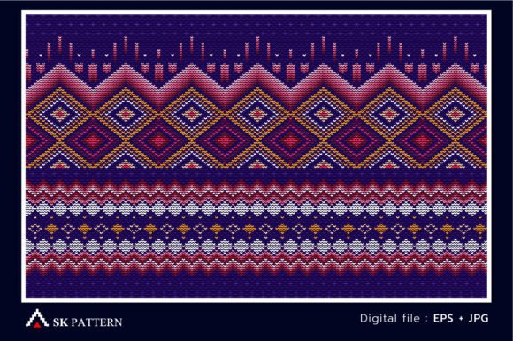 Cross Stitch Ethnic Pattern Vector Knit Review