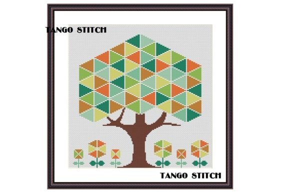 Geeometric Tree Easy Cross Stitch Art Review for Craft Fair Products