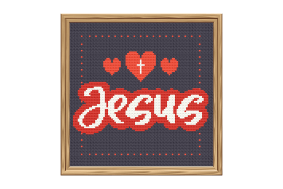 Joyful Jesus Cross Stitch Pattern for Holiday Crafting