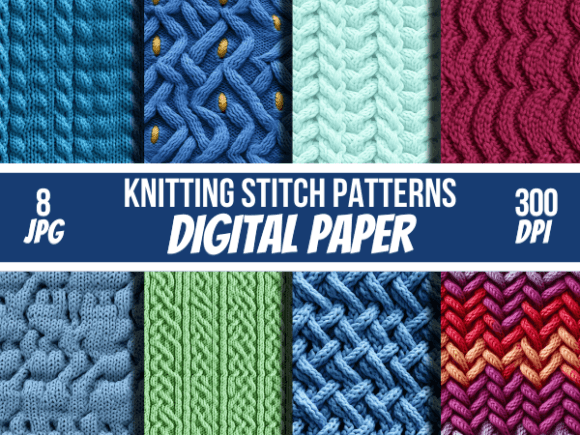 Knitting Stitch Patterns Digital Papers Review