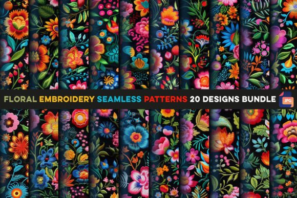 Review: Embroidery Floral Seamless Patterns for Real Projects