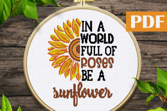 Seasonal Sunflower Cross Stitch Pattern PDF Review