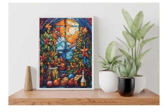 Stained Glass Christmas Cross Stitch Review for Gift Shop Use