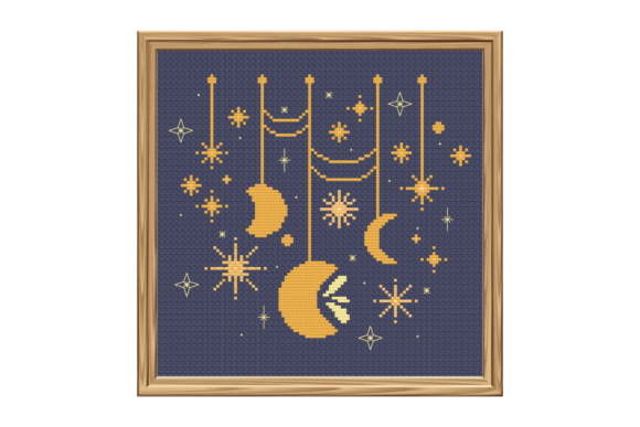 Stars Moon Celestial Wedding Cross Stitch Pattern Review